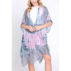 DIONA J TIE DYE PRINTED KIMONO CARDIGAN ONE SIZE COLOR PINK