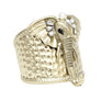 Cuff Burnished Gold Elephant Pearl Bracelet