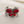 Cuff Red Butterfly Burnished Silver Bracelet
