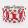 Red White Stretch Tennis Bracelets