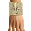 Cuff Burnished Gold Rope Elephant Tribal Bracelet
