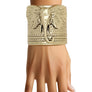 Cuff Burnished Gold Rope Elephant Tribal Bracelet