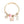 Gold Pink Butterfly Cable Bangle