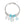 Silver Blue Clover Cable Bangle