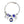 Silver Blue Evil Eye Cable Bangle