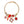 Gold Red Crystal Cable Bangle