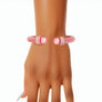 Thick Pink Cable Classic Bangle Bracelet