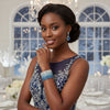 Bangle Blue Ombre Rhinestone 12 Row Bracelet