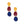 Dangle Glittery Galaxy Multicolor Organic Earrings