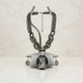 Pendant Black Oval Crystal Hematite Chain Necklace