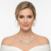Bib Wedding or Event Gold and Pearl Rigid Necklace