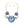 Necklace Gold Blue Circular Bib for Women