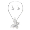 Pendant White Butterfly 3D Necklace for Women