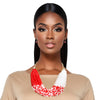 DST 34 Strand Red White Bead Set|22 + 2.5 inches