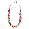 Long Multi Color Toggle Necklace