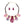 Bib Fuchsia Shades Teardrop Brown Cord Necklace