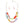 Snake Chain Multicolor Marble Stripe Bead Necklace