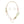Long Gold Pink and Green Link Chain Necklace