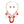DST Red White Oval Swirl Necklace Set