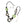 Long Linked Camouflage Rings Black Cord Necklace