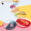 Collar Multicolor and Clear Disc Necklace Women