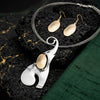 Abstract Silver and Gold Elephant Pendant Necklace