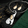 Abstract Silver and Gold Elephant Pendant Necklace