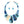 Bib Marbled Blue Link Necklace for Women