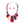 Bib Marbled Fuchsia Link Necklace for Women