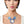 Collar Blue Gradient Gold Disc Necklace for Women