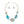 Collar Blue Agate Marbled Gold Necklace for Women
