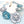 Collar 3D Blue Outlined Flower Necklace Women
