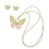 AKA Pink Green Butterfly Adjustable Cord Necklace