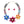 Collar Marbled Multicolor Links 3D Flower Necklace