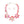 Collar Marbled Pink Links 3D Flower Necklace
