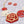 DST Soror Collar Red White Roses Marbled Necklace