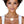 Pendant Gold Omega Chain White Heart Set for Women
