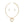 Pendant Gold Omega Chain White Heart Set for Women