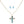 Pendant Blue Cross Long Gold Chain Necklace