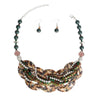 Camouflage Disc Shell Necklace