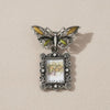 Brooch Antique Butterfly Square Picture Frame Pin