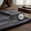 Brooch Antique Cross Round Picture Frame Pin