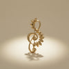 Brooch Gold Treble Clef Cream Marquise Stone Pin