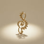 Brooch Gold Treble Clef Cream Marquise Stone Pin