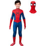 Blue red Spider-Man inspired kids bodysuit back view