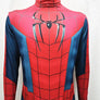 Blue red kids costume fabric and seam detail