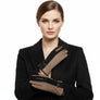 Black Taupe Faux Suede Touchscreen Winter Gloves