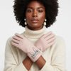 Pink Woolen Cute Rabbit Touchscreen Winter Gloves