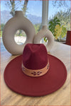 Structured wide brim Fedora with Embellishment