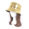 DIONA J METALLIC SHINY BUCKET HAT COLOR GOLD